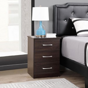 Kumasinova Wood Nightstand with 3 Drawers,End Tables with Metal Handle,Side Table for Bedroom,Living Room - 1 of 4