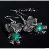 Baby Elephant Earrings Simulated Turquoise Silver Plated Ginger Lyne Collection - 3 of 3