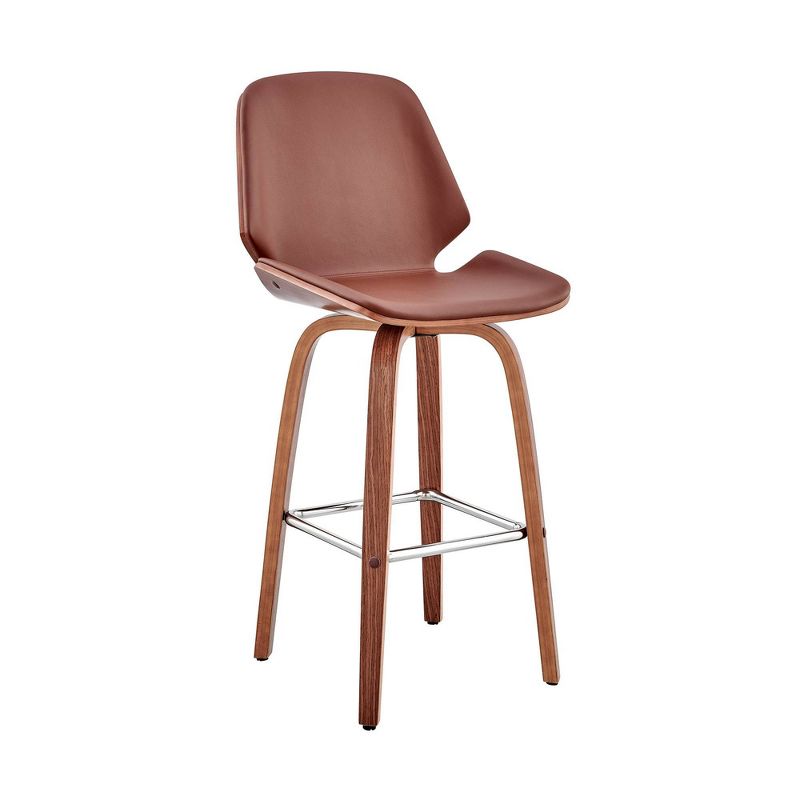 26" Arabela Counter Height Barstool with Leather Seat - Armen Living, 1 of 13