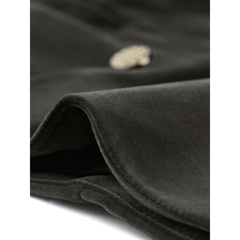 Allegra K Women's Steampunk Velvet Sleeveless Button Down V-Neck Suit Vest, 5 of 6