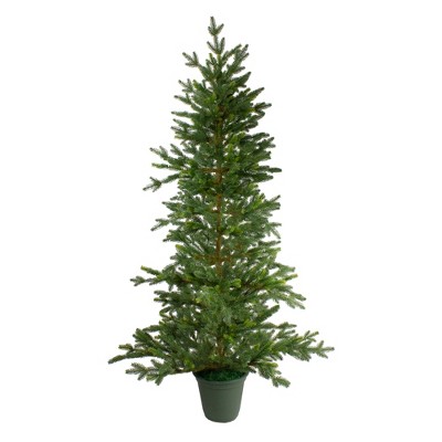 potted fake christmas tree