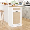Tilt Out Trash Cabinet, Rattan Trash Can Cabinet with 10 Gallon Storage, Hidden Garbage Bin Holder for Kitchen Dining Living Room - 3 of 4