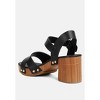 Campbell Faux Leather Textured Block Heel Sandals - 2 of 4