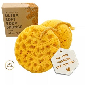 Spongentle Two-Sided Ultra Soft/Exfoliating Body Bath Sponge Loofah - 1 of 4