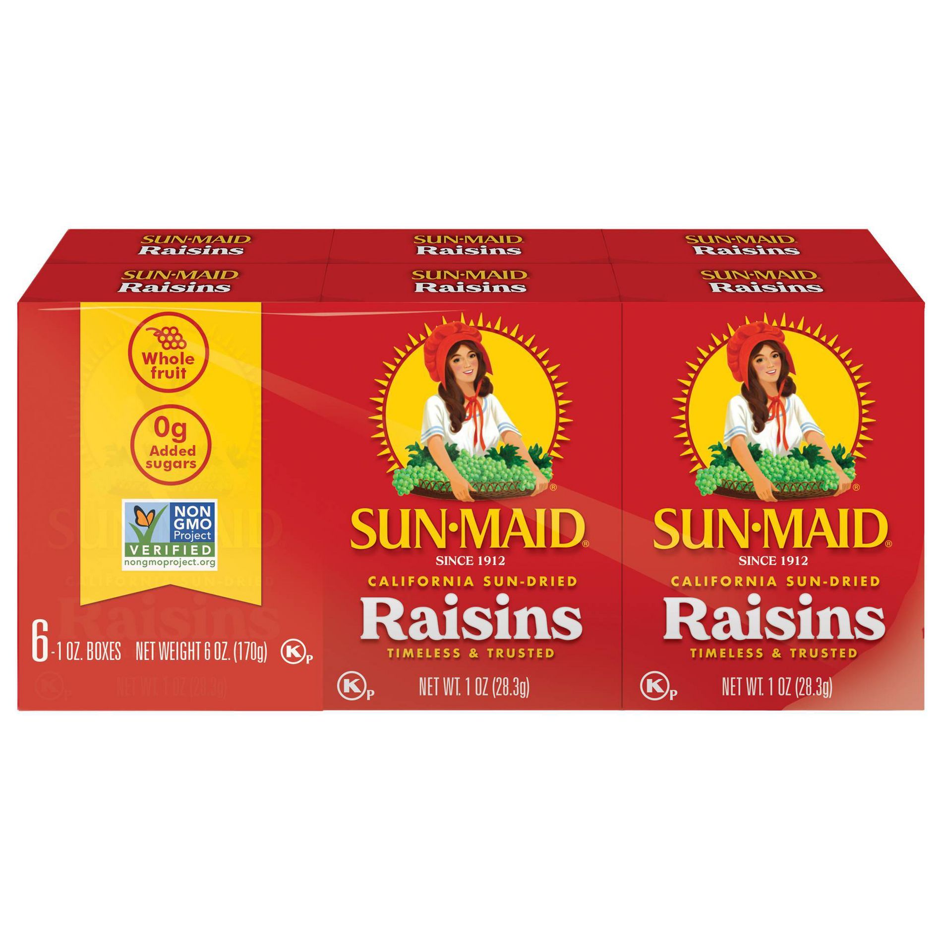 Sun-Maid California Sun Dried Raisins Multipack - 6oz/6ct