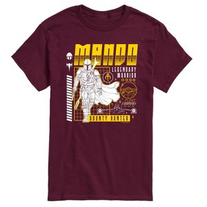 Men's - Star Wars - The Mandalorian Mando Dark Digital Short Sleeve Graphic T-Shirt - 1 of 4