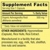 Spring Valley Ashwagandha Root Powder General Wellness Dietary Supplement Vegetarian Capsules, 500 mg, 60 Count - 3 of 4
