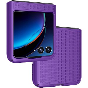 Nakedcellphone Slim Case for Motorola RAZR+ 2023 (RAZR PLUS) - Grid Texture - 1 of 4
