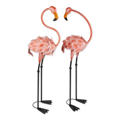 42" Wrough Iron Flamboyant Flamingo Garden Stake Pink - Zingz & Thingz