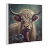 Stupell Industries Highland Cow with Daisies Wall Plaque Art - 2 of 4