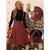 INSPIRE CHIC Women's Christmas Plaid Midi Tartan Pinafore Skirt - 2 of 4