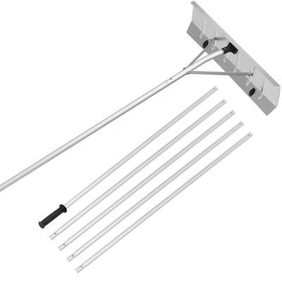 SUGIFT Snow Roof Rake, 5-20ft Aluminum Detachable Snow Rake for House Roof, 26" Blade with Wheels