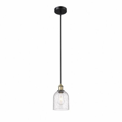 Bella - 1 Light Stem Hung Mini Pendant In Industrial Style-9 Inches Tall and 5.5 Inches Wide