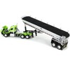 Kenworth W990 Day Cab and MAC Half-Round Tandem-Axle Dump Trailer Lime Green and Black 1/64 Diecast Model by DCP/First Gear - 4 of 4