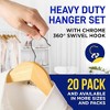 Lifemaster Tough Long Lasting Solid Maple Wooden Clothes Hangers - 4 of 4