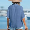 Women's Button-Front Cover Up Shirt - Cupshe - image 4 of 4