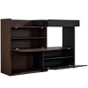 INFURNIC Decorative Storage Cabinets Multifunctional Extendable Buffet Sideboard with Adjustable Shelves and Drawers, Black, 43"*15"*39.25" - 4 of 4
