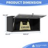 Munora - Lockable Metal Garage Wall Cabinet with Flip-Up Door - Hydraulic Support, Rust-Resistant - Black & Grey - 3 of 4