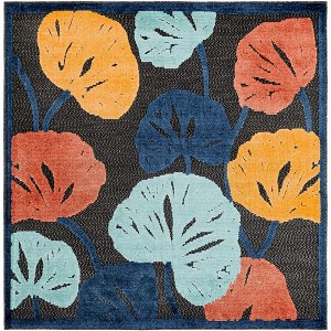 Unique Loom    Belize Outdoor Caulker Area Rug - 1 of 4