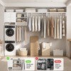 Besiost Washer and Dryer Storage Shelves with Hanging Rod, Laundry Cabinet with Shelves, Reversible Cabinet with Door & Shelf Tower - 4 of 4