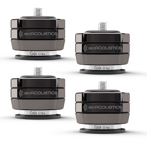 IsoAcoustics GAIA II Neo DC Isolation Feet for Floorstanding Speakers and Subwoofers - 4 Pack (Dark Chrome) - 1 of 3