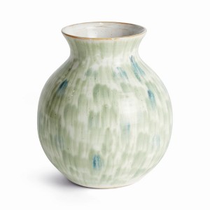 Plum & Post Brosse Vase Large - Green/Blue Stoneware Accent Decor - 1 of 4