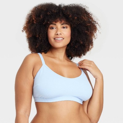 Women's Cotton Blend Scoop Ribbed Bralette - Auden™