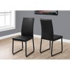 Dining Chair, Set Of 2, Side, Upholstered, Kitchen, Dining Room, Black Leather Look, Black Metal, Contemporary, Modern - 4 of 4