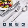 Aoibox Forged Silverware Set, 40-Piece Matte Flatware Set for 8, 18/10 Stainless Steel Cutlery Set with Satin Finish in Matte Silver - 4 of 4