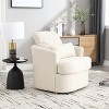 MAYEERTY Corduroy 360° Swivel Barrel Chair in Dark Gray for Living Room/Bedroom/Office - 3 of 4