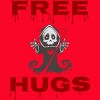 Women's Design By Humans Free Hugs Evil Scary Grim Reaper Halloween Gift By pipetro Racerback Tank Top - 2 of 3