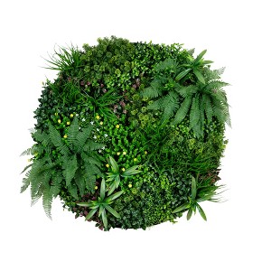 Nearly Natural 40-in UV Resistant Almafi Coast Artificial Living Wall Art Panel in Black Aluminum Frame (Indoor/Outdoor) - 1 of 4
