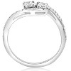Pompeii3 1/2 Carat 2 Stone Forever Us Diamond Engagement Ring White Gold - Size 9.5 - 2 of 4