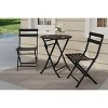 3 Piece Patio Set,Folding Patio Table and Chairs, Folding Outdoor Patio Furniture Sets,Weather Resistant Conversation Set for Yard Garden - 2 of 4