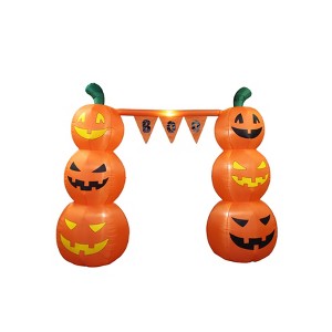 A Holiday Company 8FT Inflatable Pumpkin Banner Archway, 8 ft Tall, Multi - 1 of 4