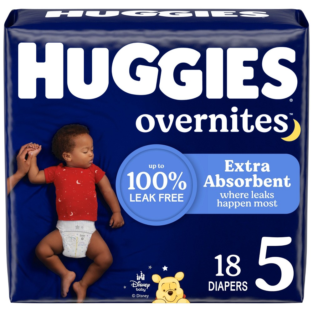 Huggies Overnites Diapers Jumbo Pack - Size 5 - 18ct