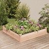 vidaXL Garden Raised Bed Natural wood Solid fir wood 47.2 x 47.2 x 9.8 in - 2 of 4