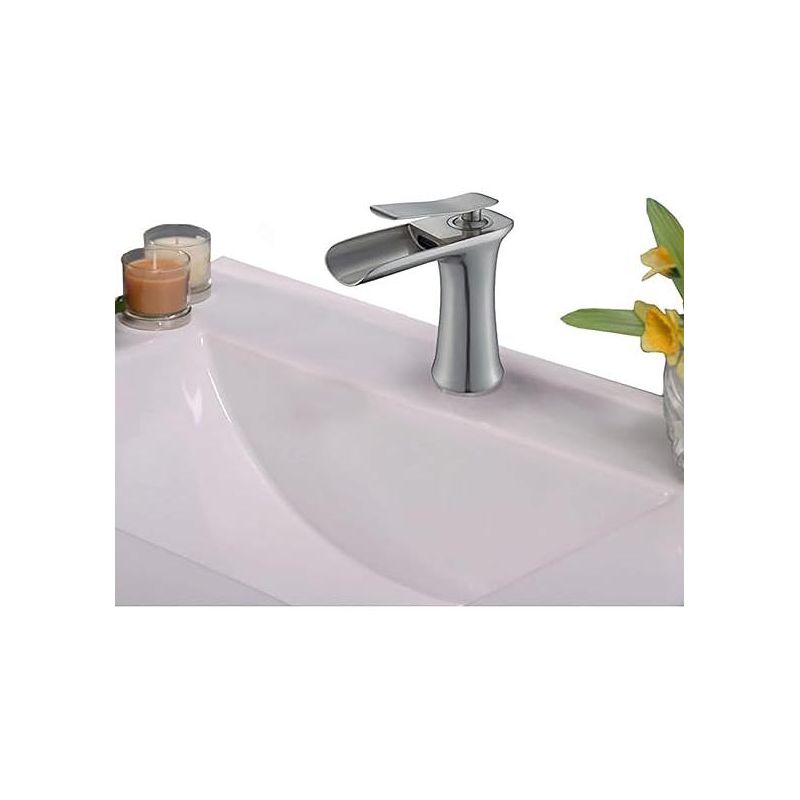 Legion Furniture UPC Faucet with Drain Brushed Nickel/Brass, 1 of 2