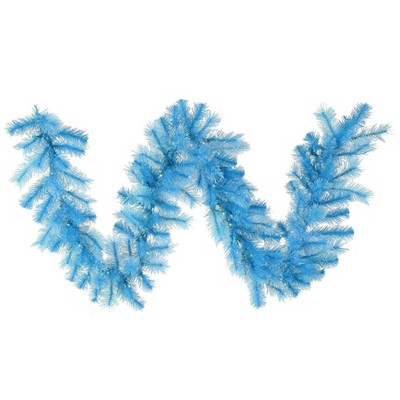 9' x 16" Prelit Sky Blue Cashmere Artificial Christmas Garland - Clear Lights