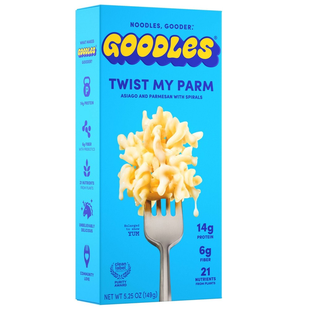 Goodles Twist My Parm Asiago and Parmesan Protein Mac & Cheese - 5.25oz: Added Prebiotics