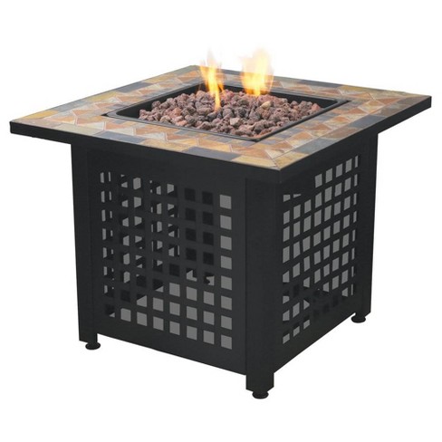 Endless Summer Propane Powered Square Outdoor Patio Firetable With