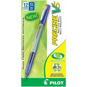 Pilot Precise V5 BeGreen Rollerball Pens Extra Fine Point Blue Ink 752375