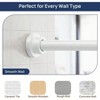 2 Pack Adjustable Spring Tension Curtain Rods 32 to 66 Inches Stainless Steel White No Drilling Shower Window Bathroom - 4 of 4