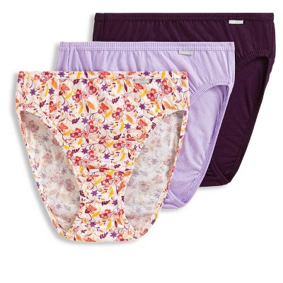 Jockey Women's Plus Size Elance Brief - 3 Pack 10 Chalky Pink/painted  Purple Meadow/majestic Berry : Target