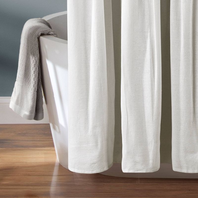 Linen Button Shower Curtain - Lush Décor, 4 of 12