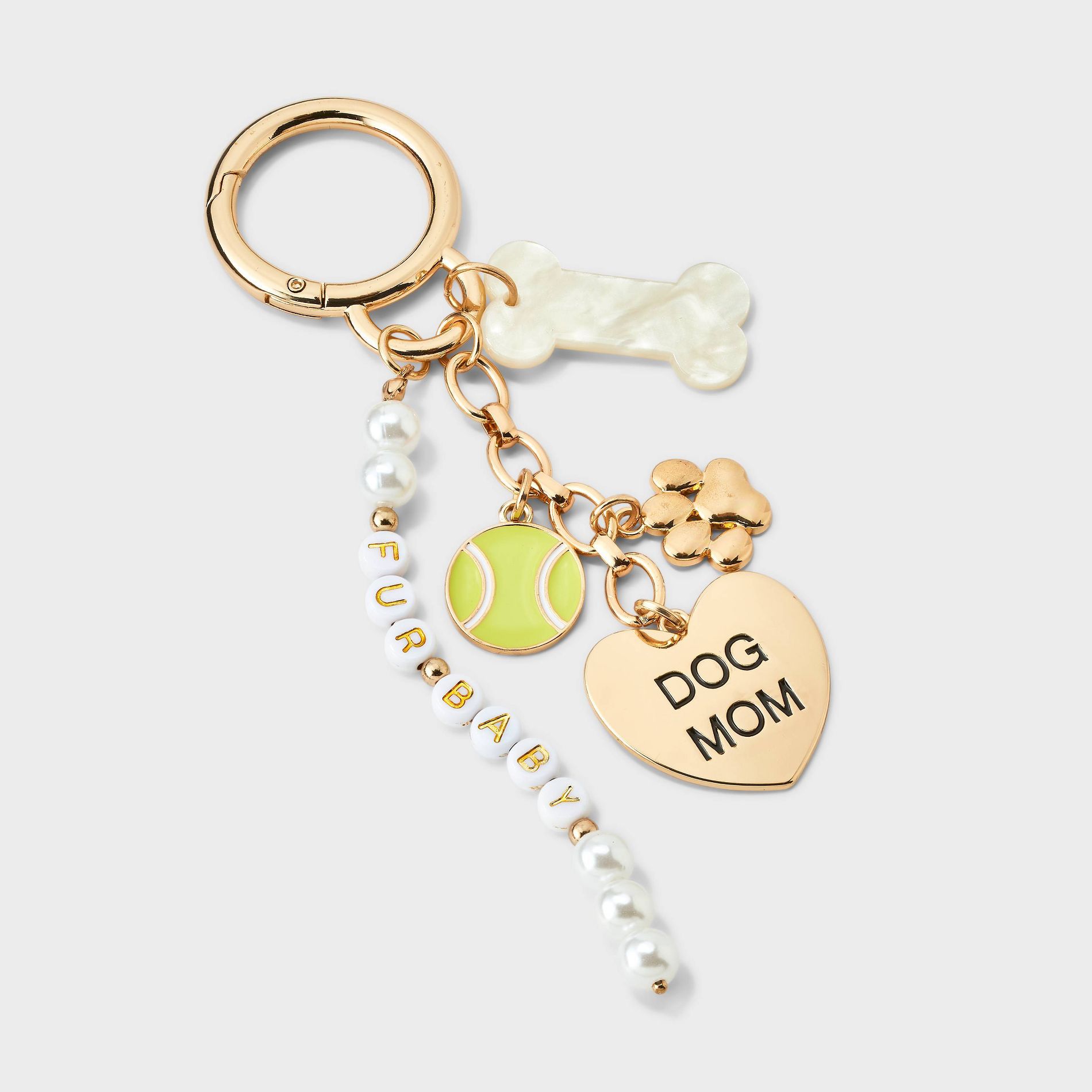 Dog Mom Bag Charm - A New Day™ Gold