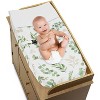 Sweet Jojo Designs Girl Changing Pad Cover Botanical Leaf Green and White - 2 of 4