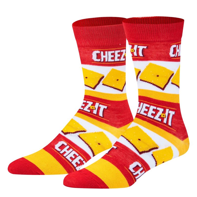 Crazy Socks, Cheez It & Ritz Crackers, Colorful Fun Snack Food Prints, Assorted, 1 of 6