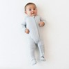 Kyte Baby Zippered Footie in Storm - 3 of 4