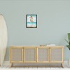 Stupell Industries Beach Woman Riding Pink Flamingo Floating Frame Canvas Art, Black, 17" x 21" - 3 of 4